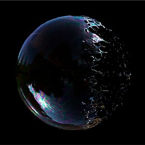 soap bubble burst 3D model