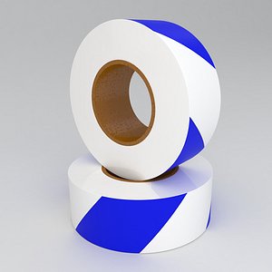 3D model blue Barricade Tape
