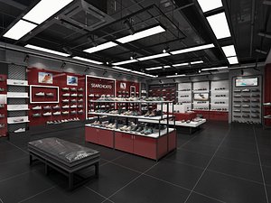 Modern Shoe Store Interior model