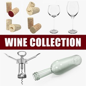 Wine 3D Models Collection