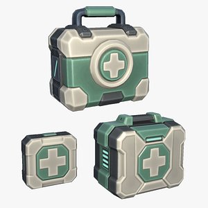 3D model Stylized Sci-Fi Cyberpunk Medical Kit Medkit Medical Medicine Health Case