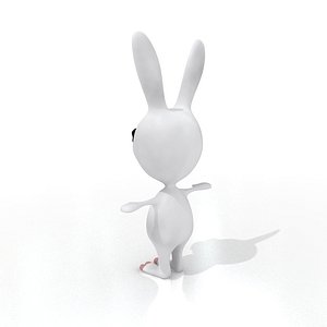 3d model cartoon rabbit rig