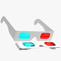 Anaglyph paper glasses