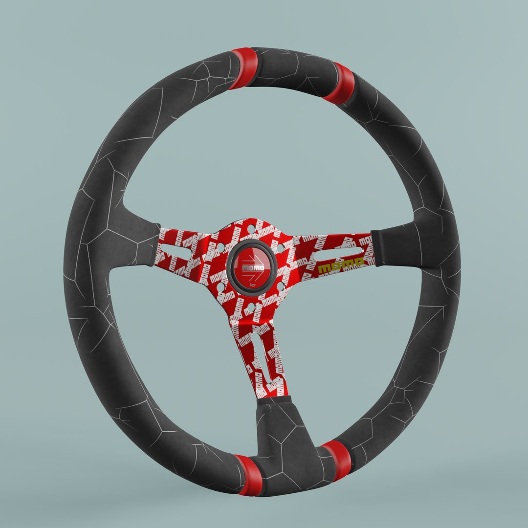 MOMOステアリングホイールウルトラレッド3Dモデル - TurboSquid