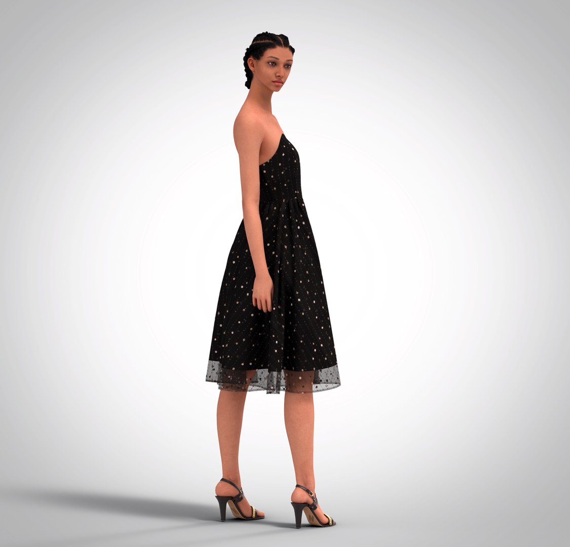Women dress Clo3d Modelo 3D - TurboSquid 2008978