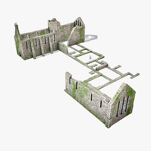 3D model Grey Abbey - ruined church