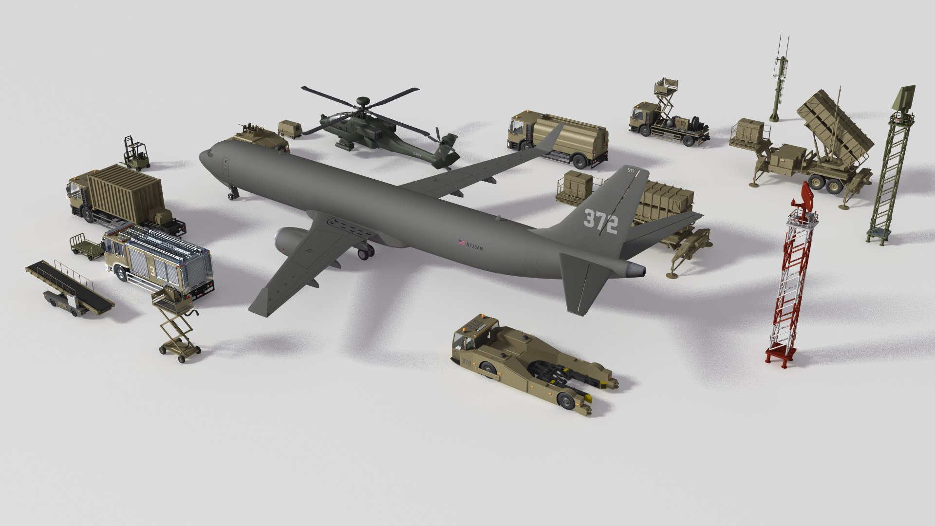 Airfield Army vehicle collection 3D model https://p.turbosquid.com/ts-thumb/5f/2adeMn/v2/vehicles_002/png/1708261123/1920x1080/fit_q87/3a36bdbb59e46bbb73f755d2d932c0c57defeb92/vehicles_002.jpg