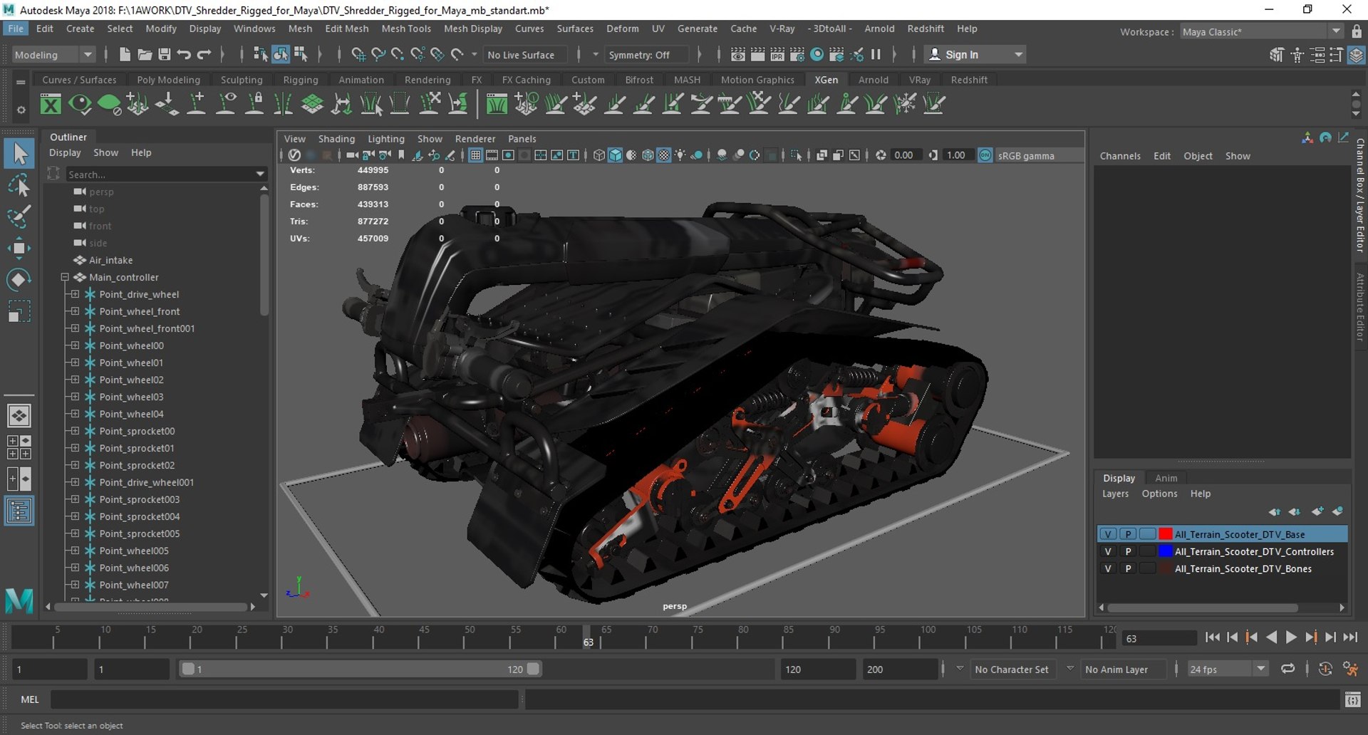 3D Model DTV Shredder Rigged For Maya TurboSquid 2296466
