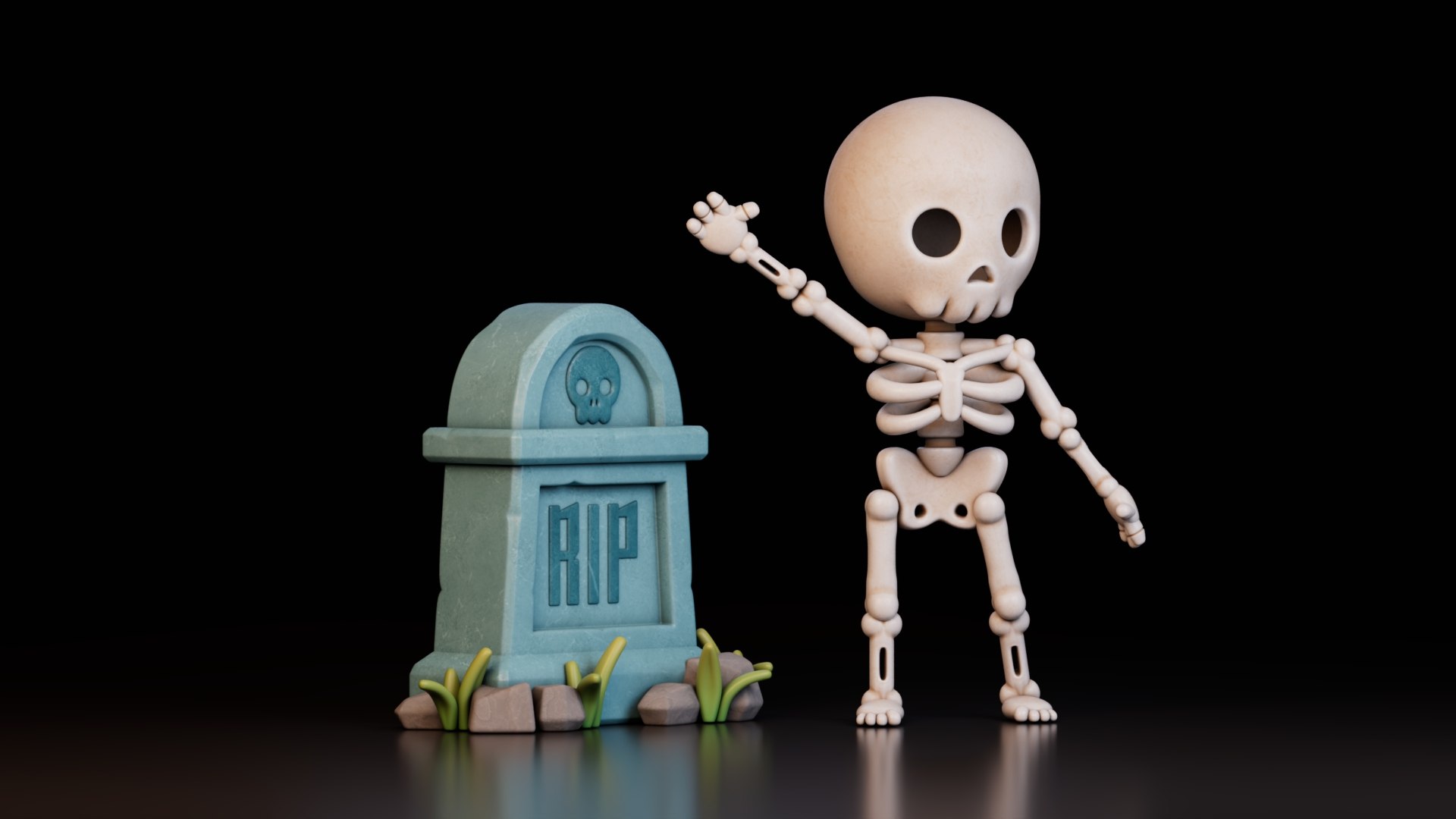 Stylized Cartoon Skeleton Character with Tombstone 3D https://p.turbosquid.com/ts-thumb/5f/4TBZ2C/Kk/preview2/jpg/1791788557/1920x1080/fit_q87/4788d9a0463ed0edbdfff591ae0947dde61aaf88/preview2.jpg