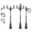 3d model set of old street lamps and clocks