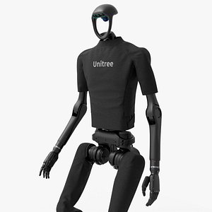 Unitree H1 Bipedal Robot Walking Animated Rigged For Blender 3D model