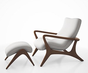 contour lounge chair 3d model