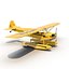 Light Aircraft Piper J 3 Seaplane Rigged Yellow 2