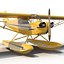Light Aircraft Piper J 3 Seaplane Rigged Yellow 2