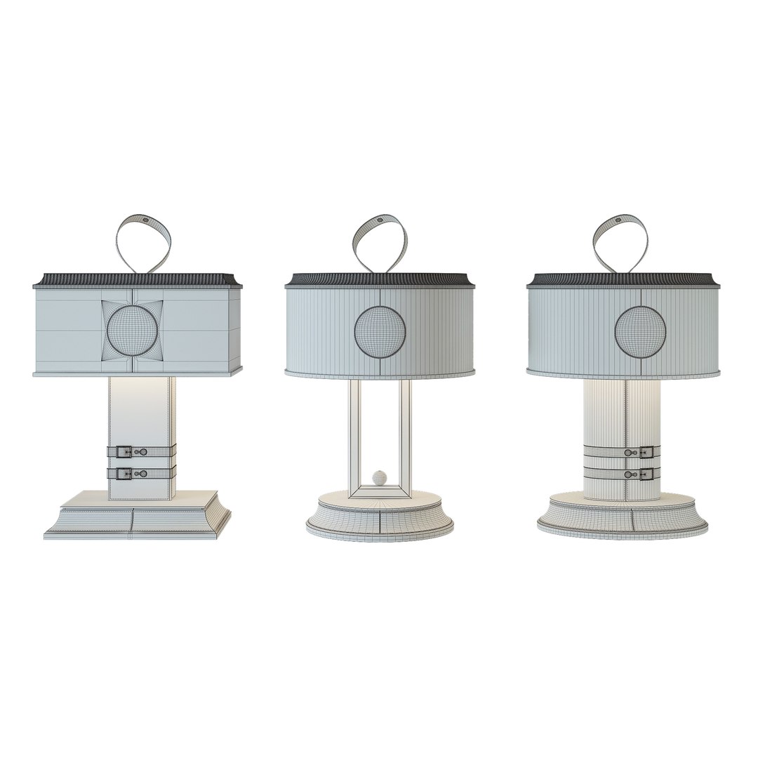 3d Table Lamp Art Edge Model