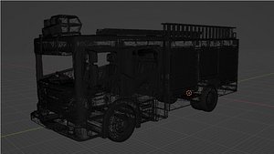 3D 3D Print Singapore Fire Truck with Interior model