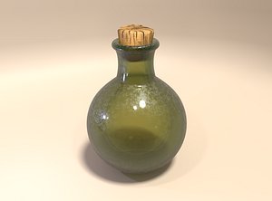 Flask Bottle Low-poly 3D model