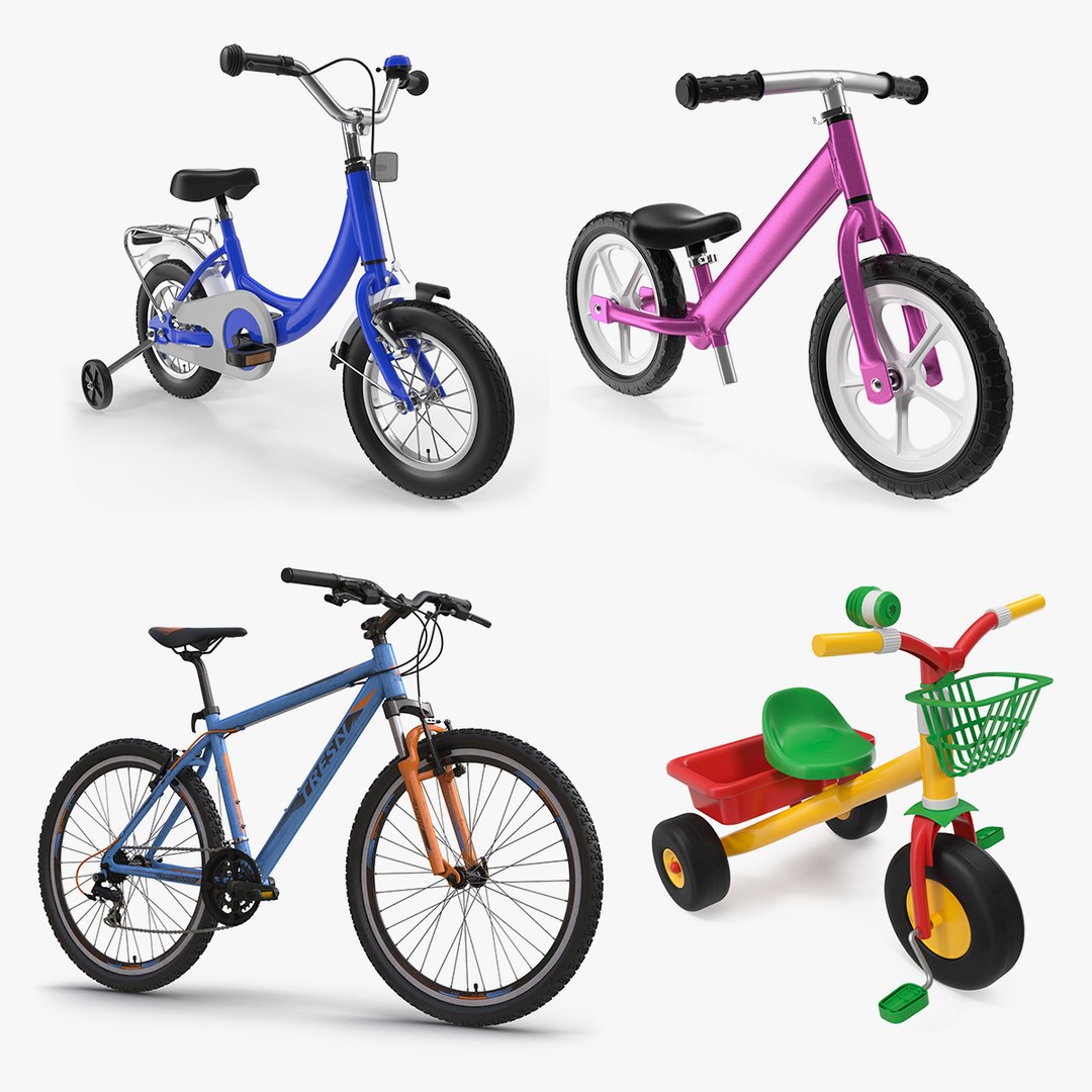 Child Bikes Collection 2 3D model preview