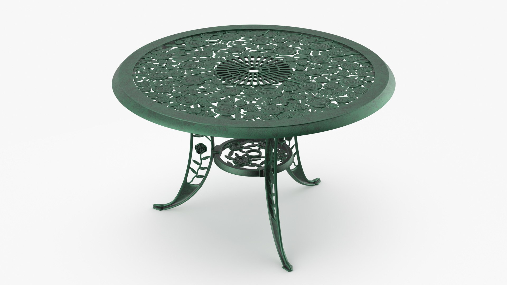 Outdoor Table Old Bronze 3D model preview