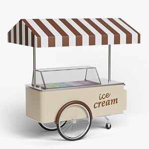 3D ice cream cart 02 model