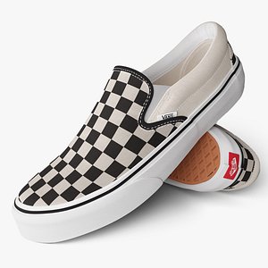Vans slip-on white-black checkerboard