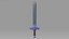 3D model sword