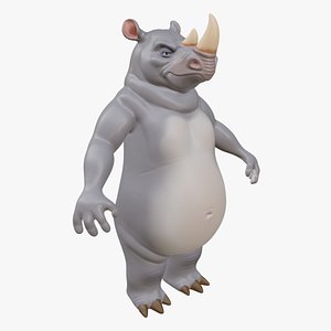 Rhino Cartoon 3D model