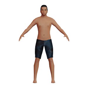 bald man low-poly model
