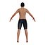 Uomo nuotatore bianco low-poly