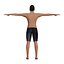Uomo nuotatore bianco low-poly