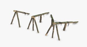 Log Ramps Obstacles WWII