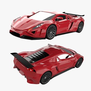3D Eferox supercar concept model