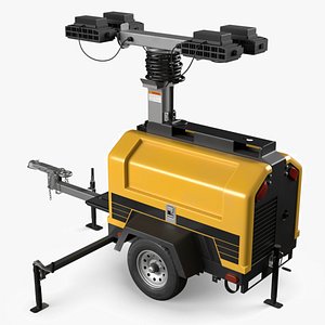 Portable Light Tower Folded Yellow