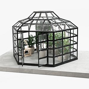 Greenhouse hexagon 3D model
