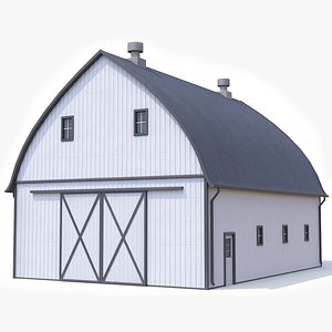 Farm Barn 24 Game Ready PBR 3D model