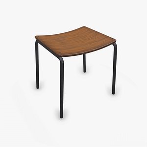 Old Stool Low-poly PBR