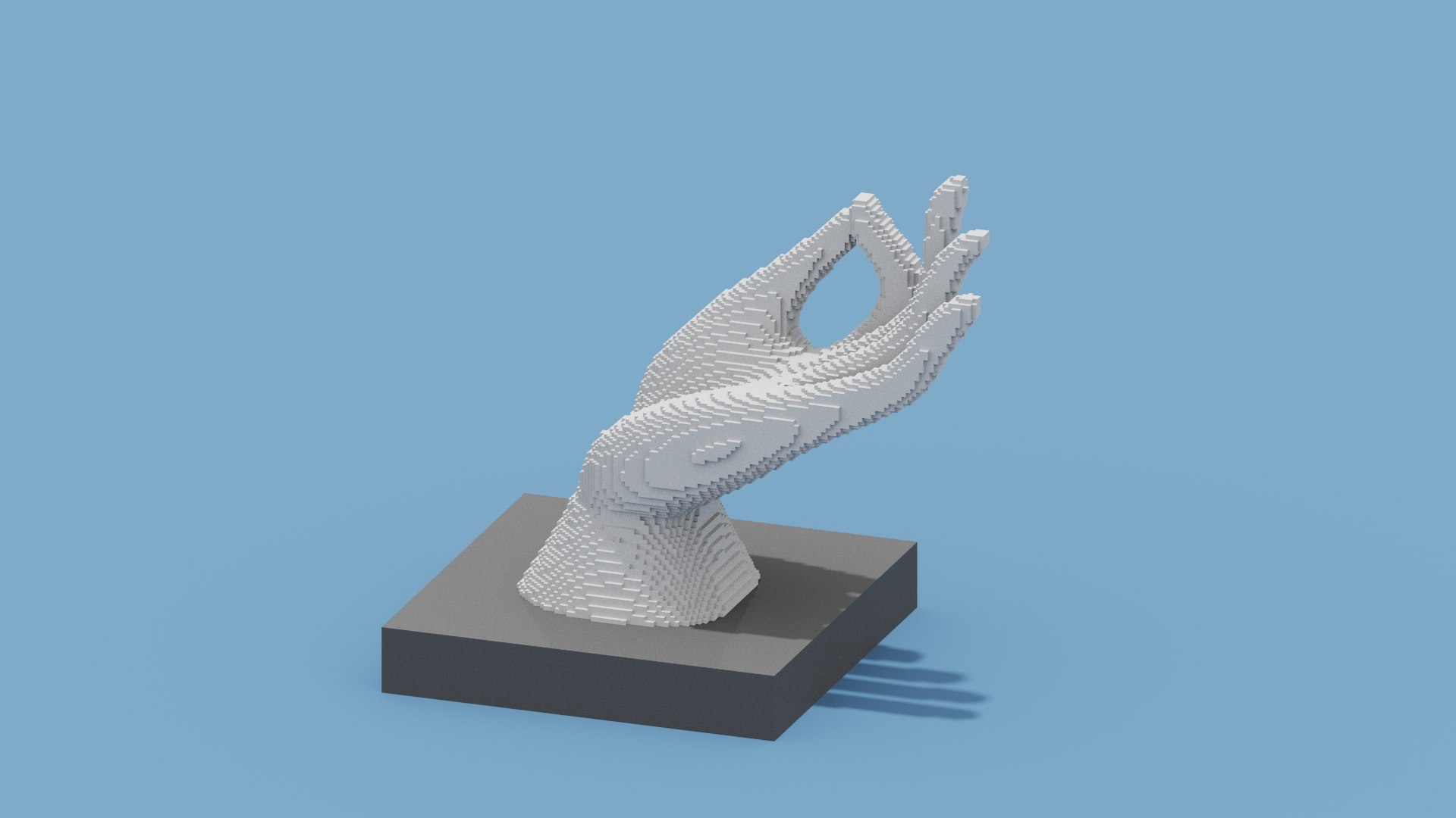 Voxel Hand Sculpture 3D model https://p.turbosquid.com/ts-thumb/5f/rJS9ed/3V/spin202306282219070002/png/1687982604/1920x1080/fit_q87/98c95edd2678168fd0eae306337e59f554788393/spin202306282219070002.jpg