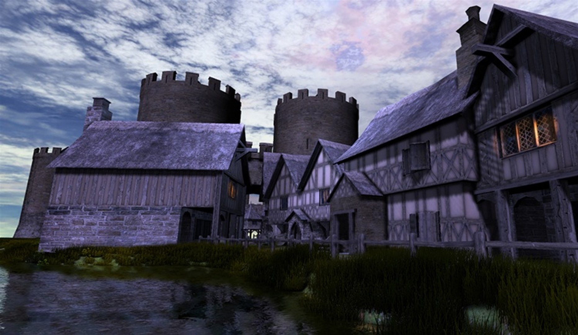 rhuddlan medieval castle 3d model