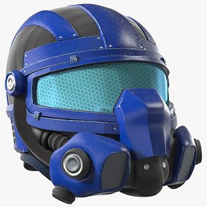 SciFi Helmet Blue