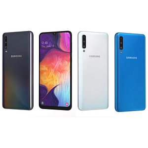 3D Samsung Galaxy A50 All Colors Low Poly model