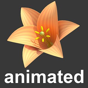 stylized animated blossom