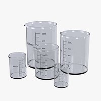 Laboratory Glass Beaker Set 5 Sizes 50ml to 1000ml