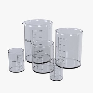 Laboratory Glass Beaker Set 5 Sizes 50ml to 1000ml