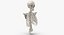 Vraie cage thoracique humaine colonne vertébrale femme crâne calvicule et omoplate os anatomie 01 blanc
