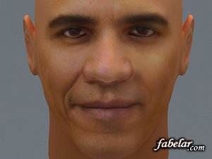 3d barak obama