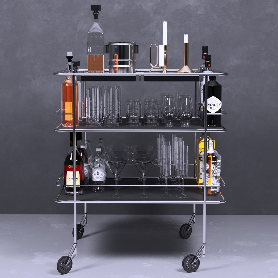 Bottle Alcohol Model - TurboSquid 1262445