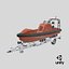 3D Used Boat Trailer and Rescue Motorboat