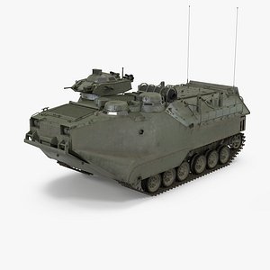3D model assault amphibious vehicle aav7