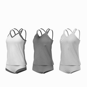 woman sportswear base mesh 3D model