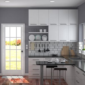 3D kitchen interior 03